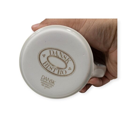 Dansk Set Of 6 White Coffee Mugs With Blue Rim Vintage Dishes Coffee Mugs - Picture 7 of 10